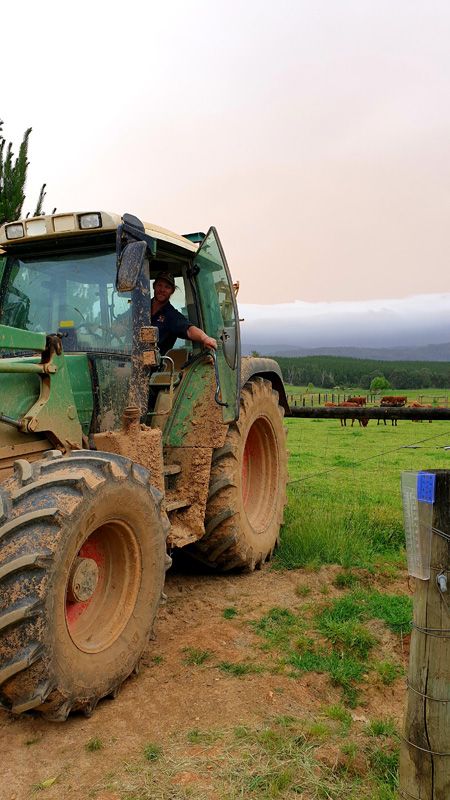 Fendt Vario and a Rain Gauge, essential farming tools