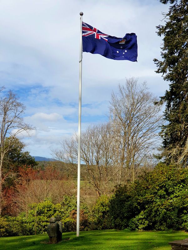 Victorian Flag flies high over St.Fillan Farm