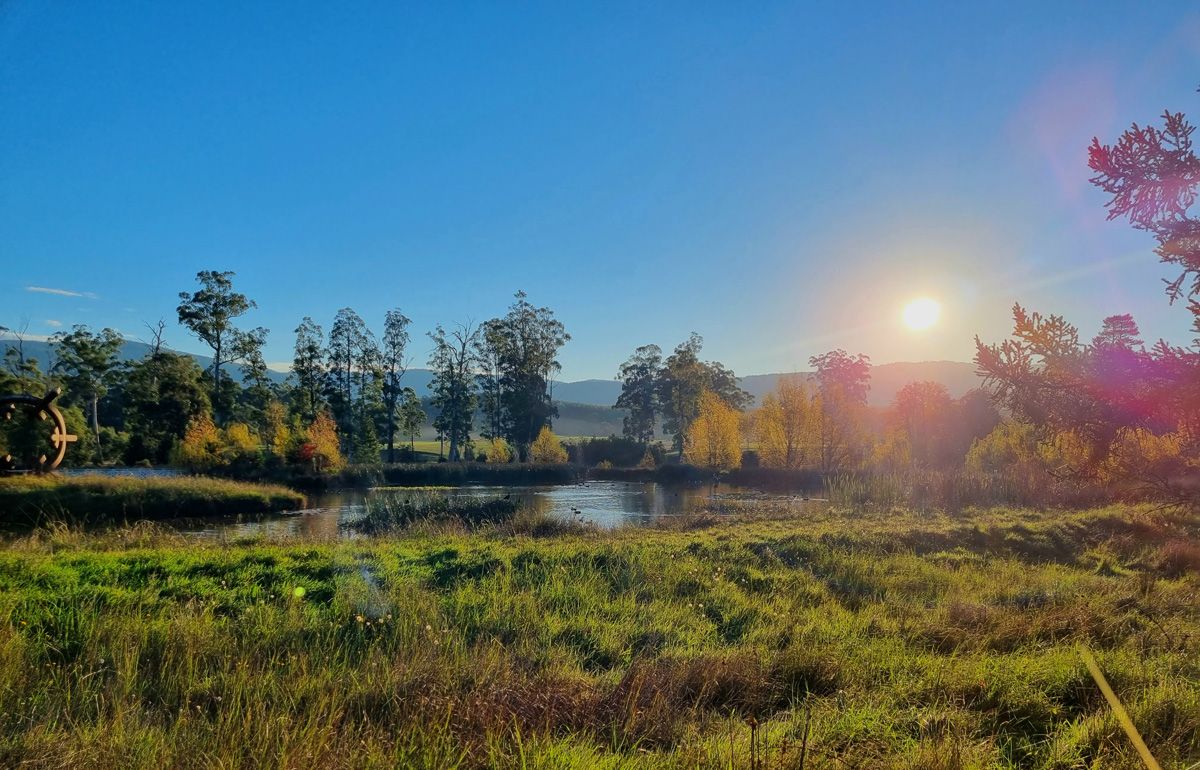 Winter Sunset over the Brian Lake
